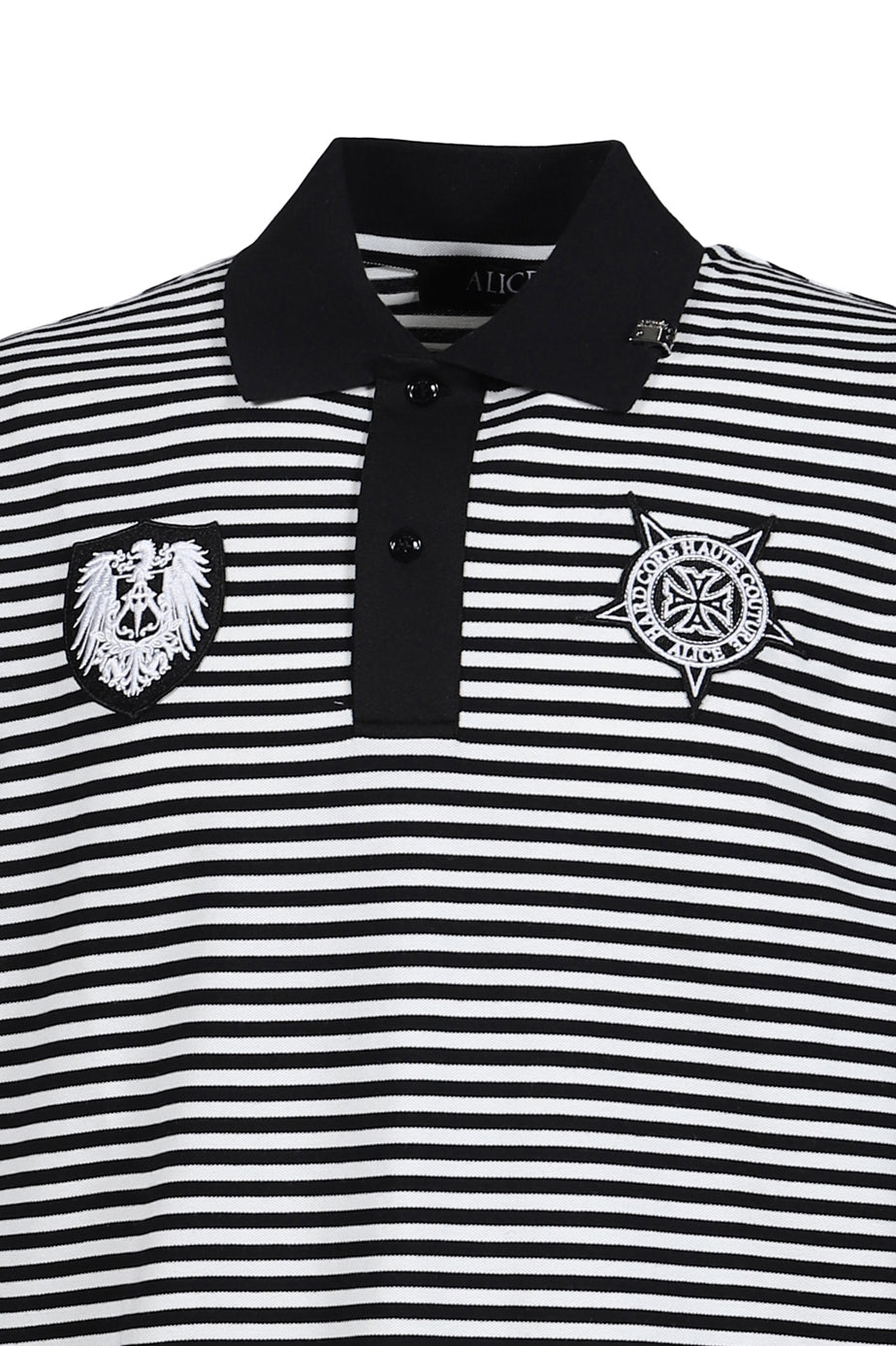 STRIPED POLO SHIRT / WHT