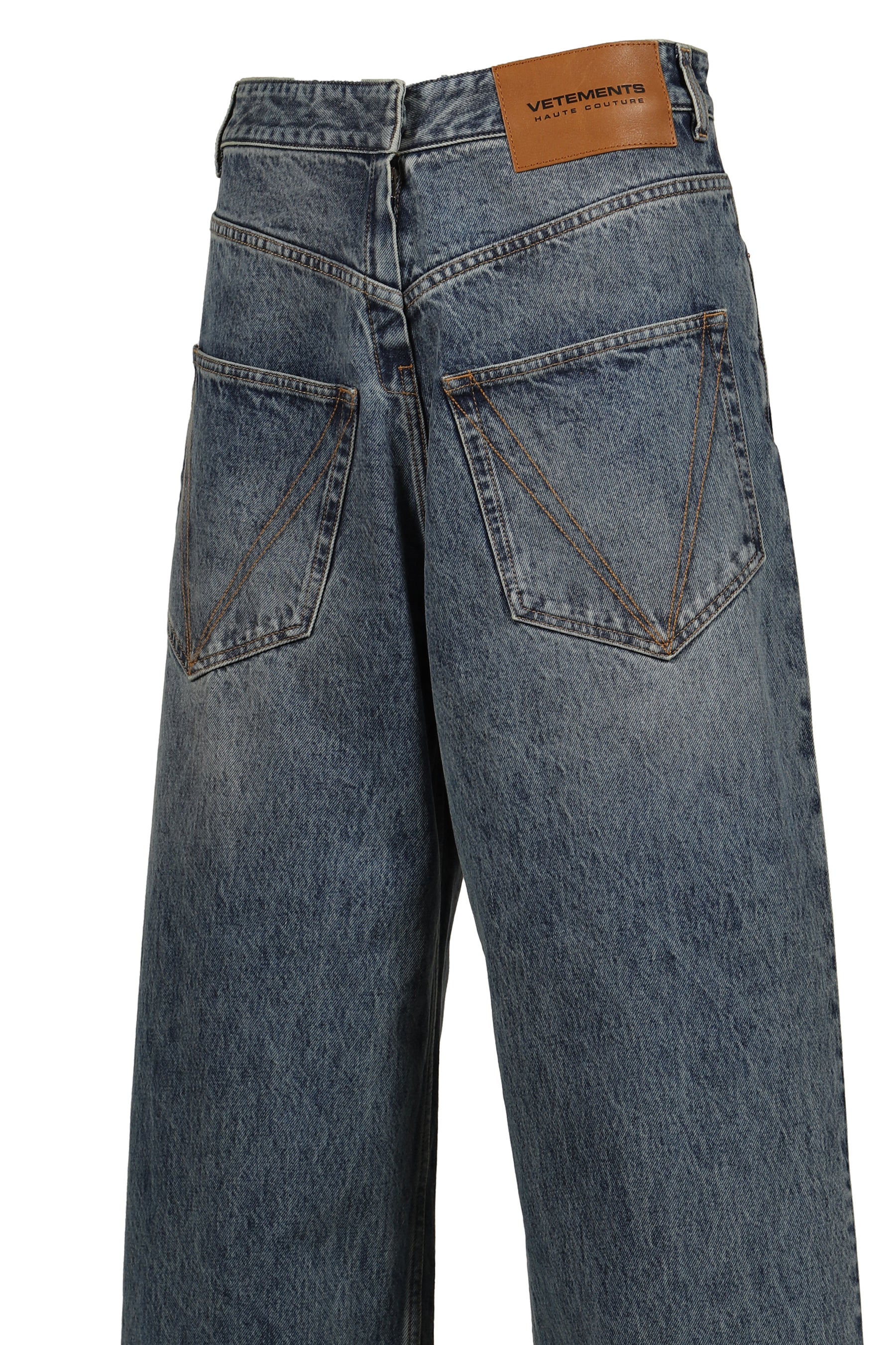 BACK TO FRONT JEANS M / DISTRESSED BLU