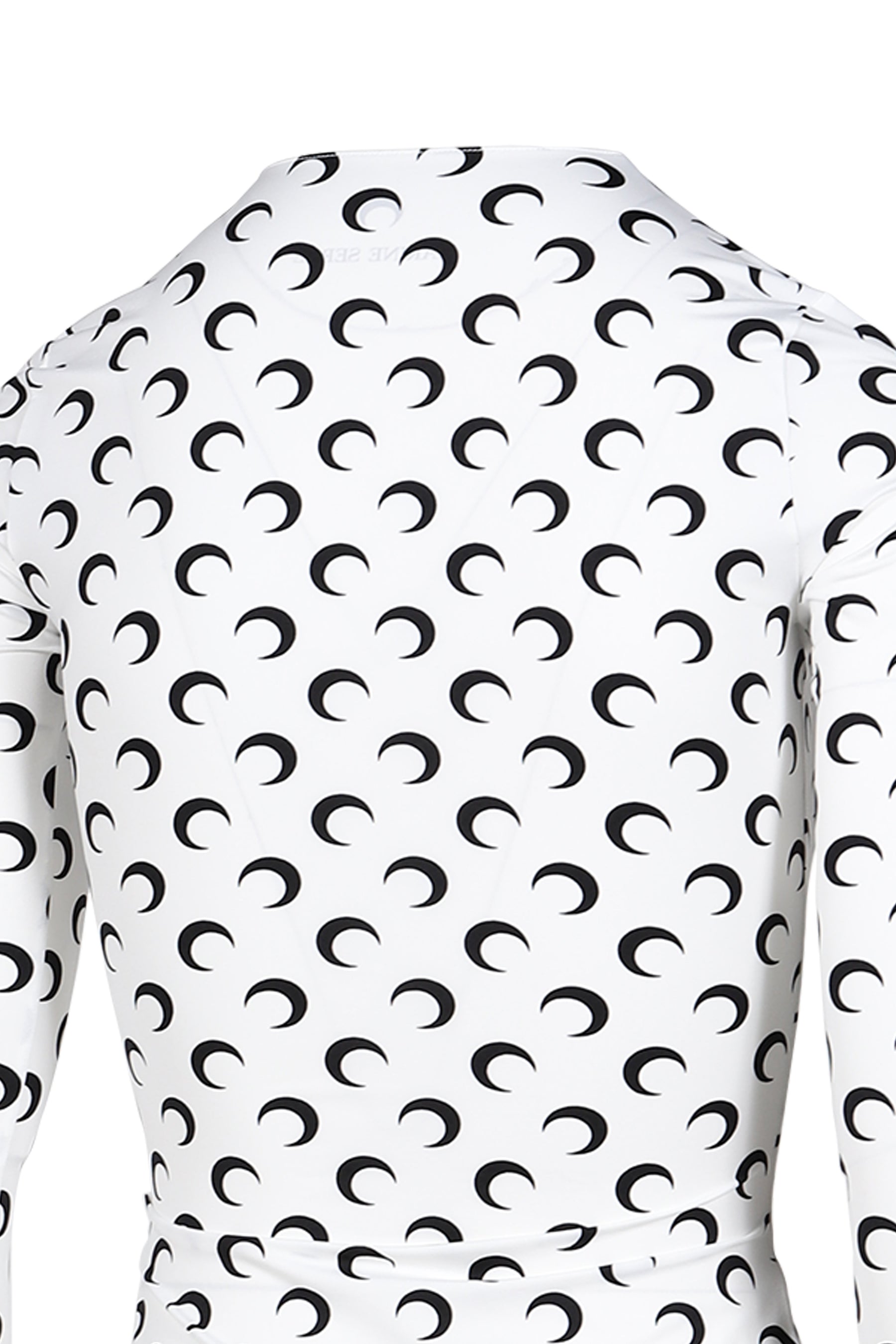 MOON PRINTED JERSEY LS CREWNECK TOP / OPTICAL WHT