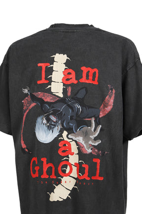 S/S T-SHIRT (KANEKI BACK BORN) / BLK 