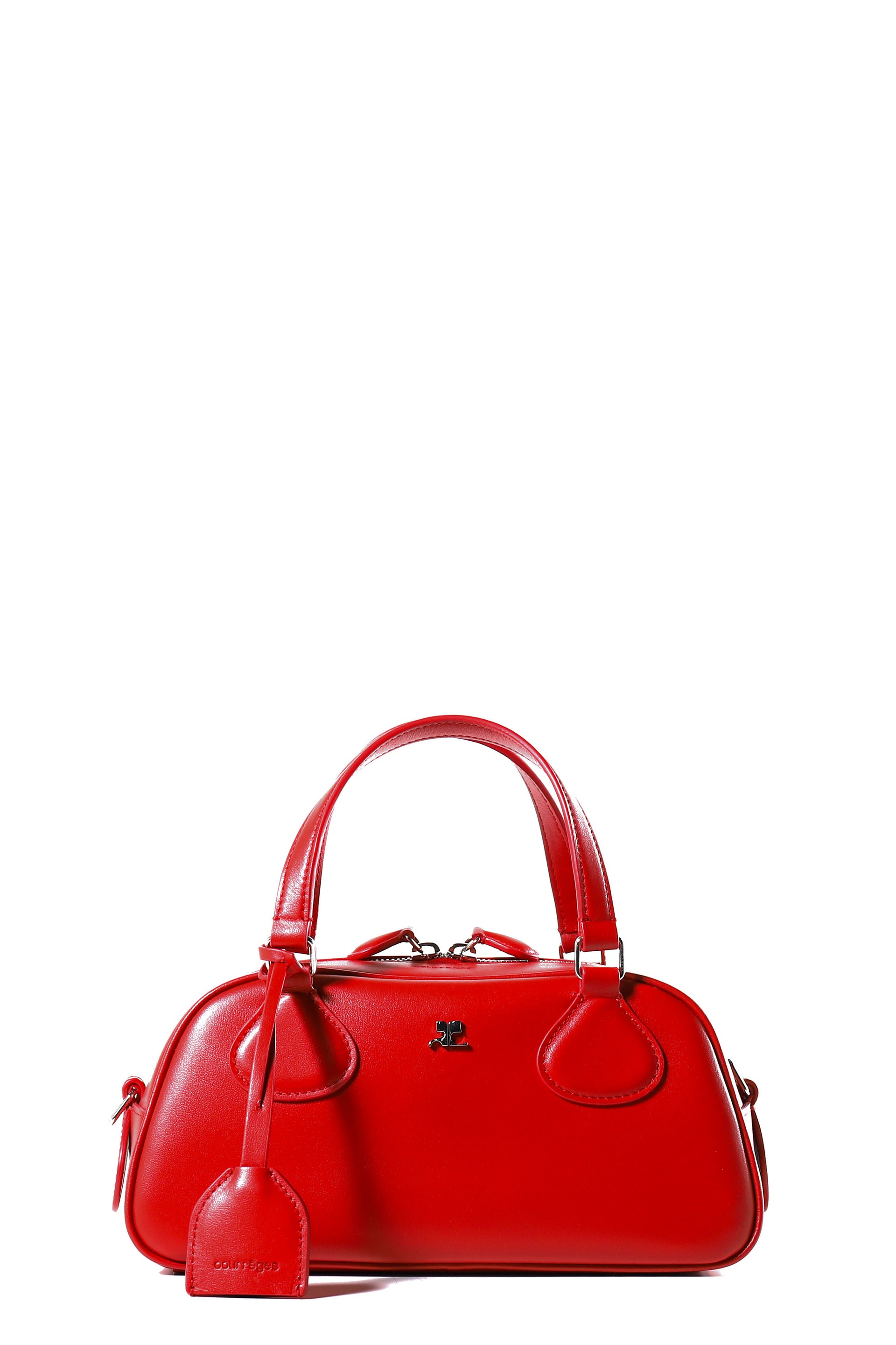 Courrèges FRIDAY BOWLING BAGUETTE BAG / RED