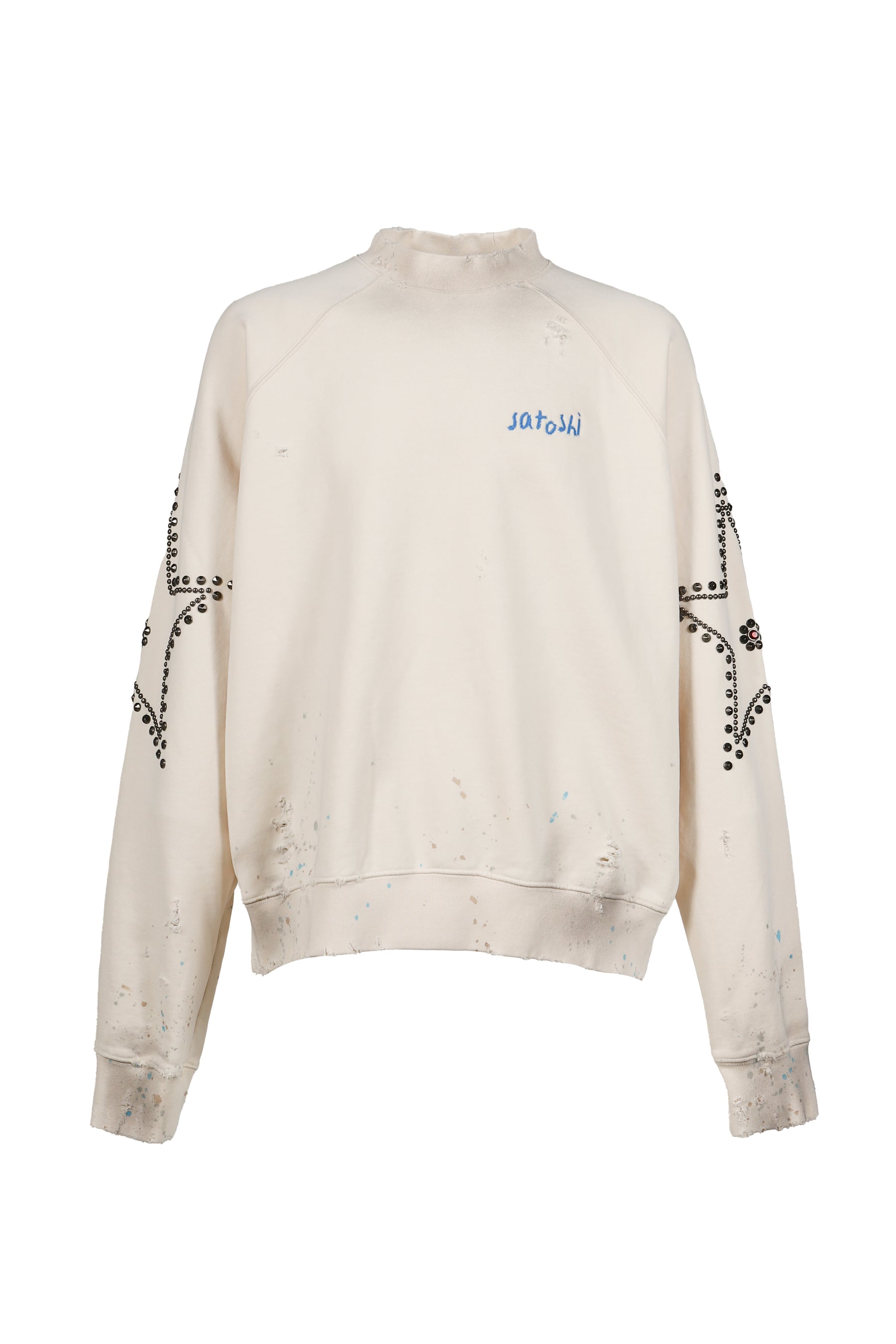 STAR STUDDED CREWNECK / VTG WHT