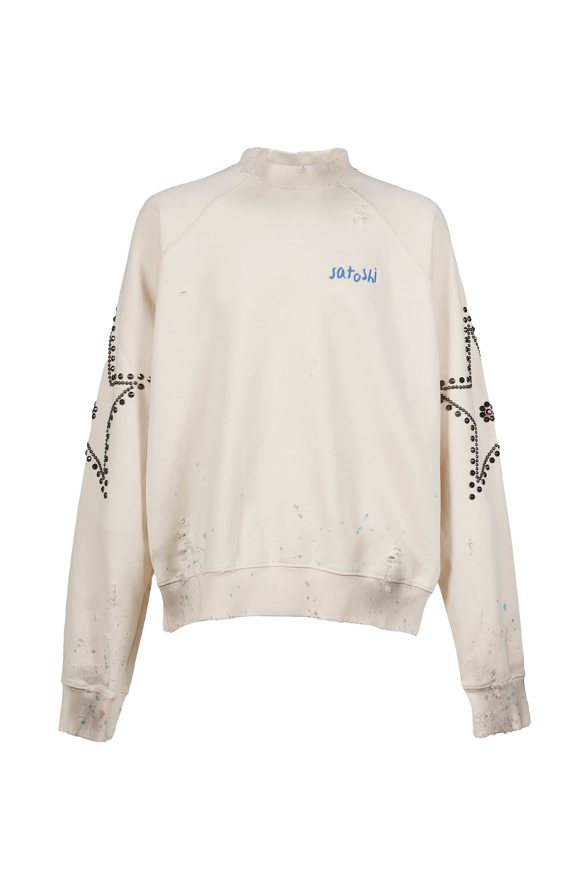 STAR STUDDED CREWNECK / VTG WHT