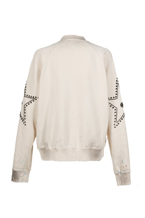 STAR STUDDED CREWNECK / VTG WHT