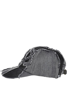 DISTRESSED CAP / BLK