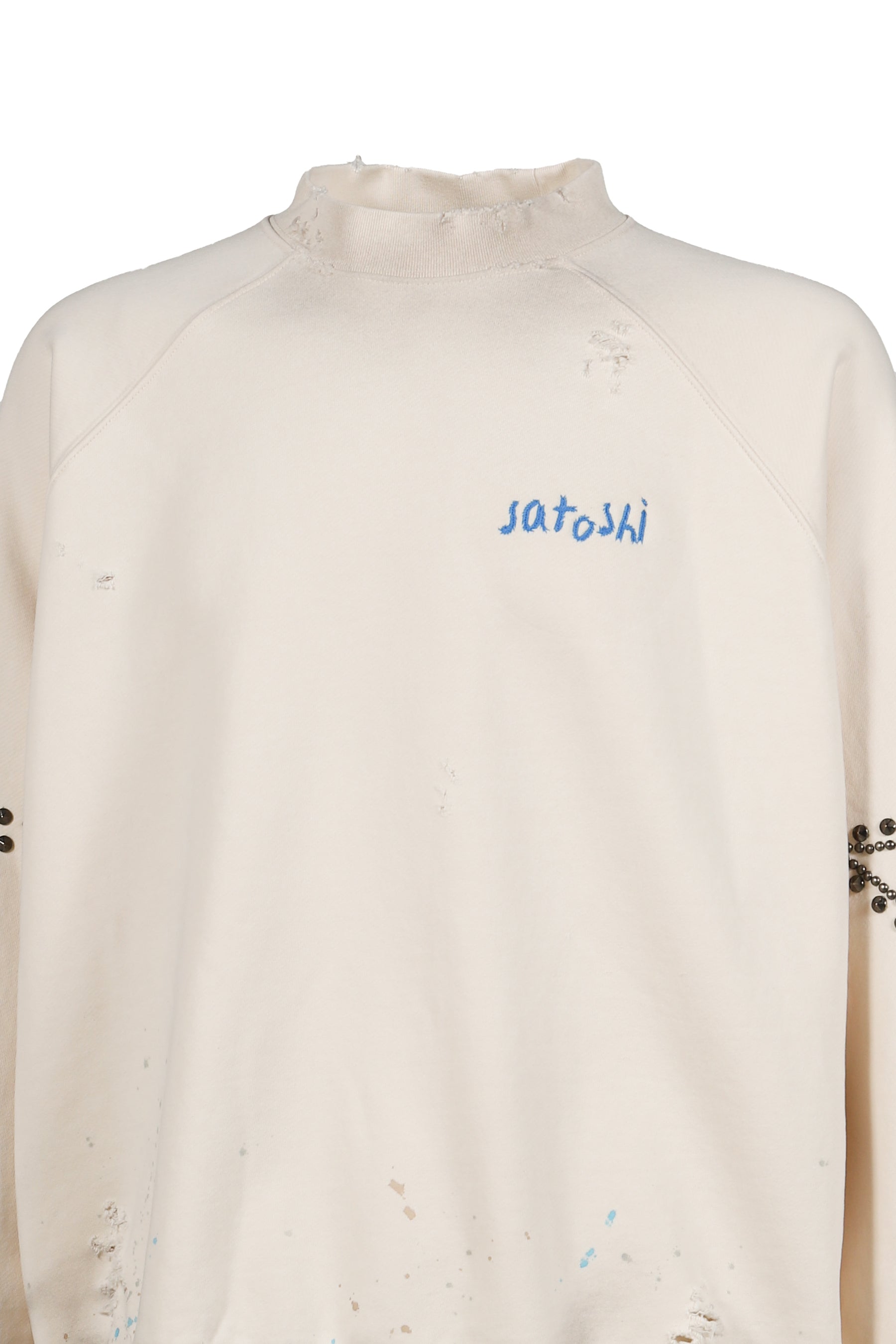 STAR STUDDED CREWNECK / VTG WHT