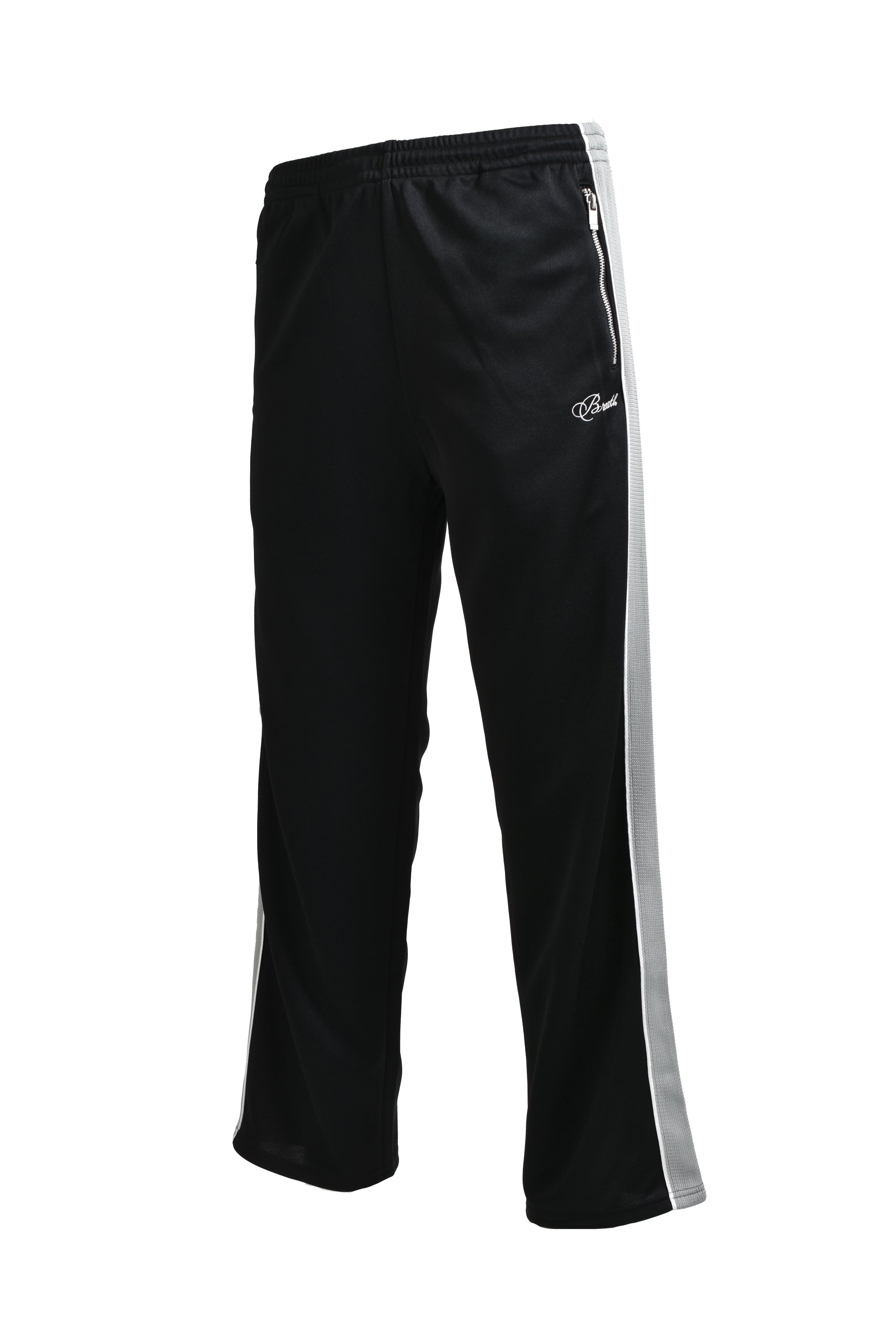 BREATH SCRIPT LOGO LINE TRACK PANTS / BLK