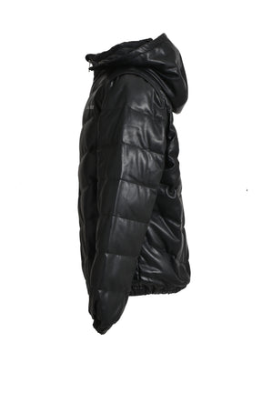 DOWN LEATHER JACKET V2 / BLK