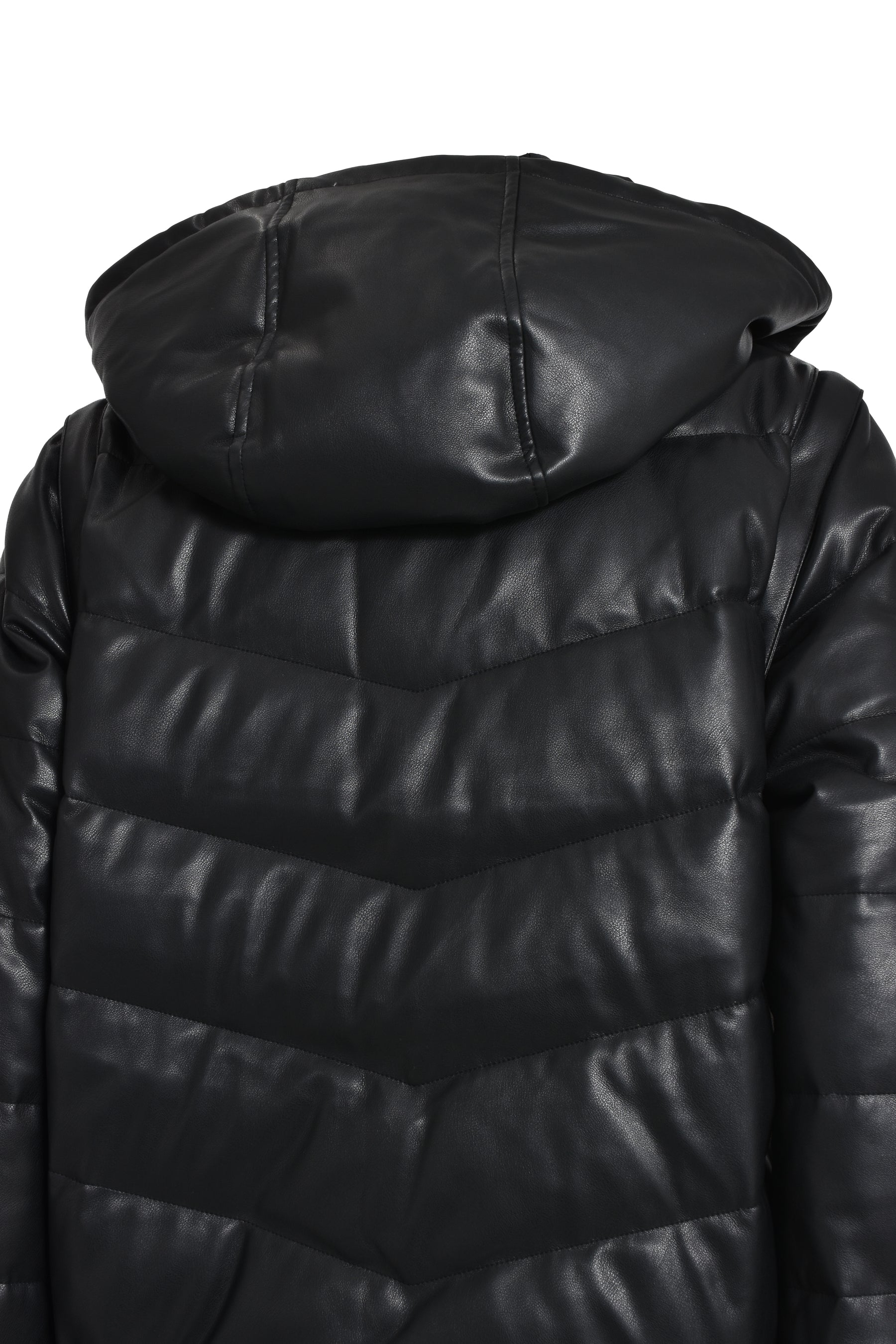 DOWN LEATHER JACKET V2 / BLK