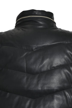 DOWN LEATHER JACKET V2 / BLK