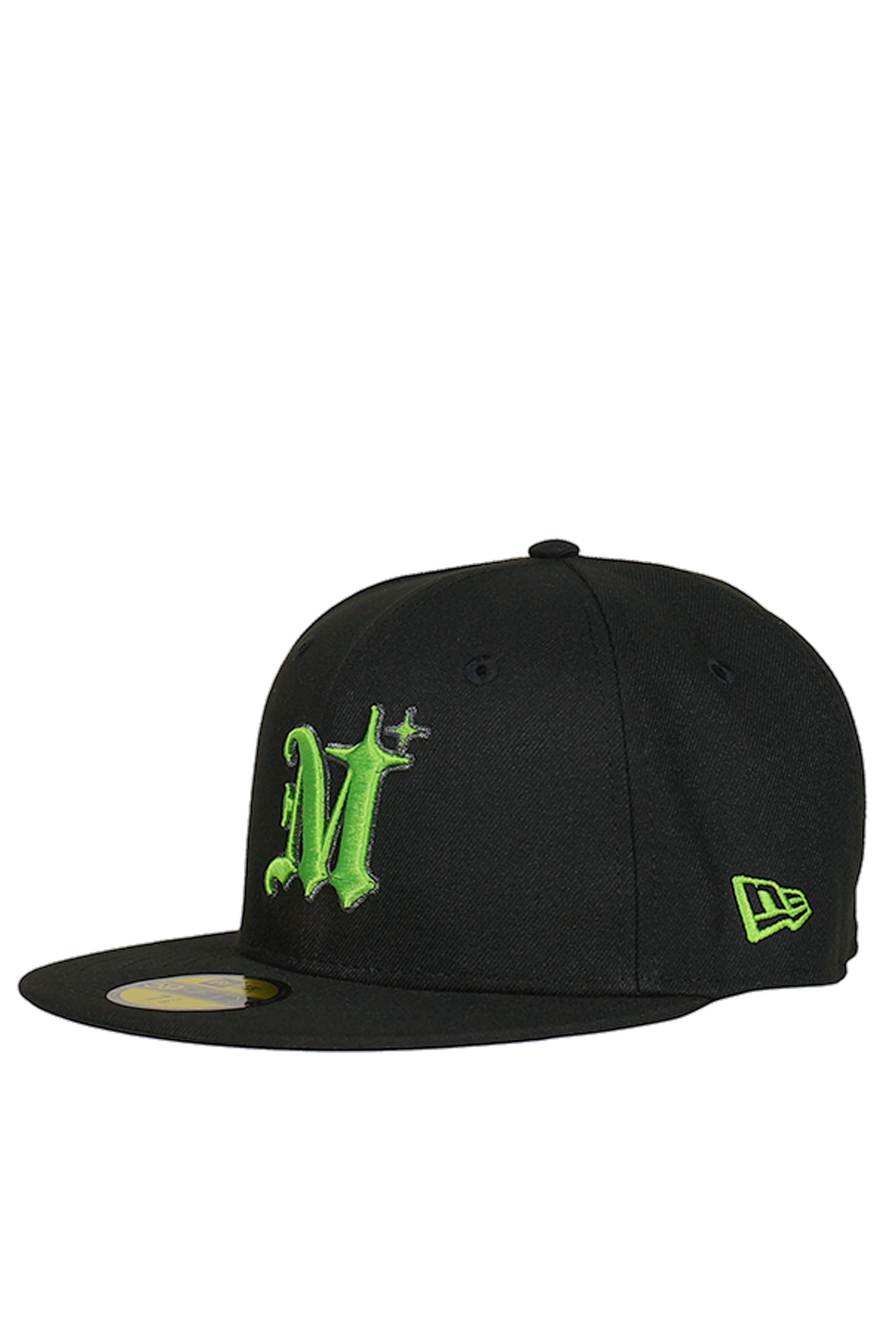 NEWERA 59FIFTY AUTHENTIC LOGO CAP / BLK/LIME
