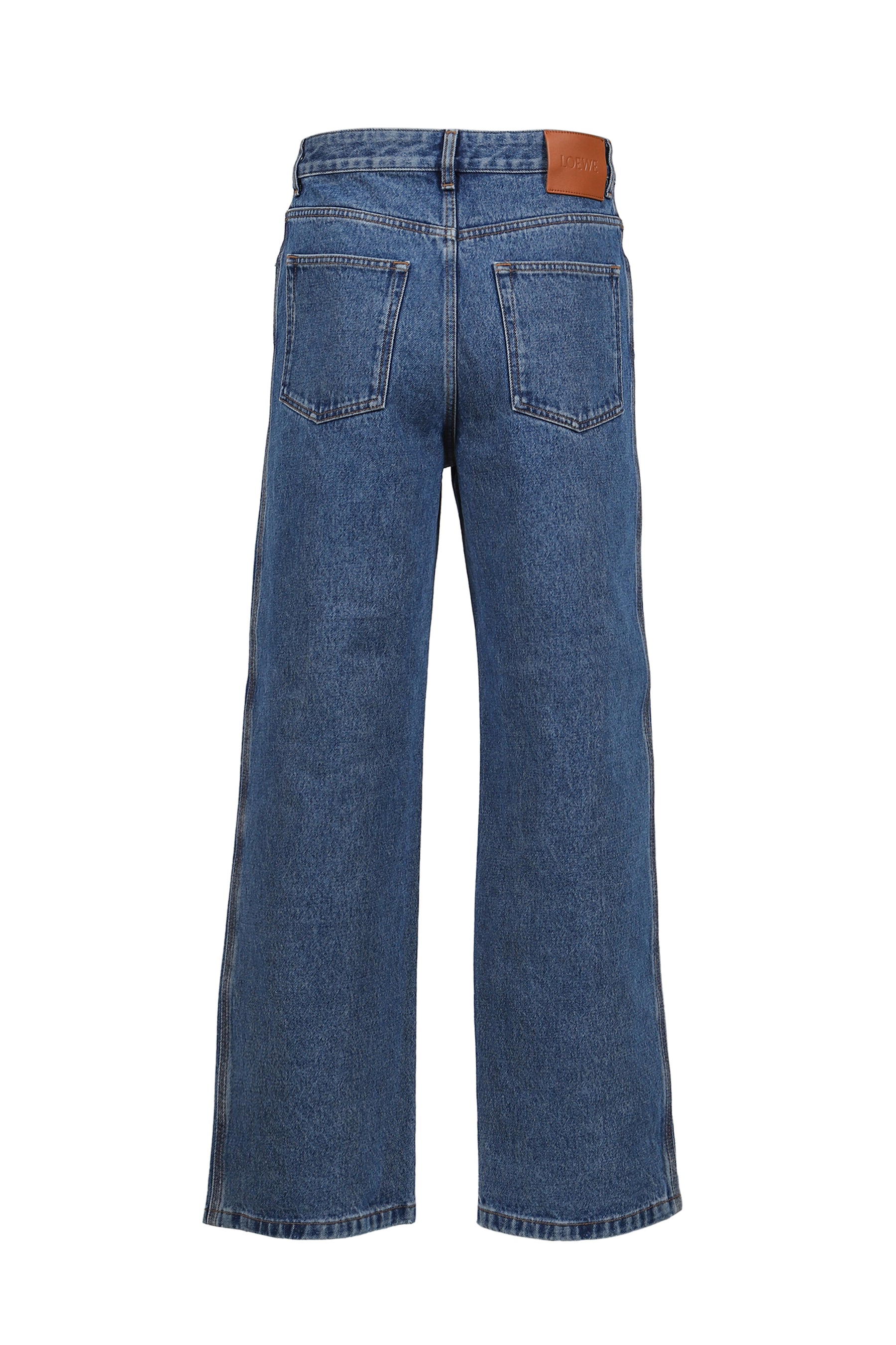 LOEWE ロエベ FW25 ANAGRAM BAGGY JEANS AF / MID BLUE DENIM - NUBIAN