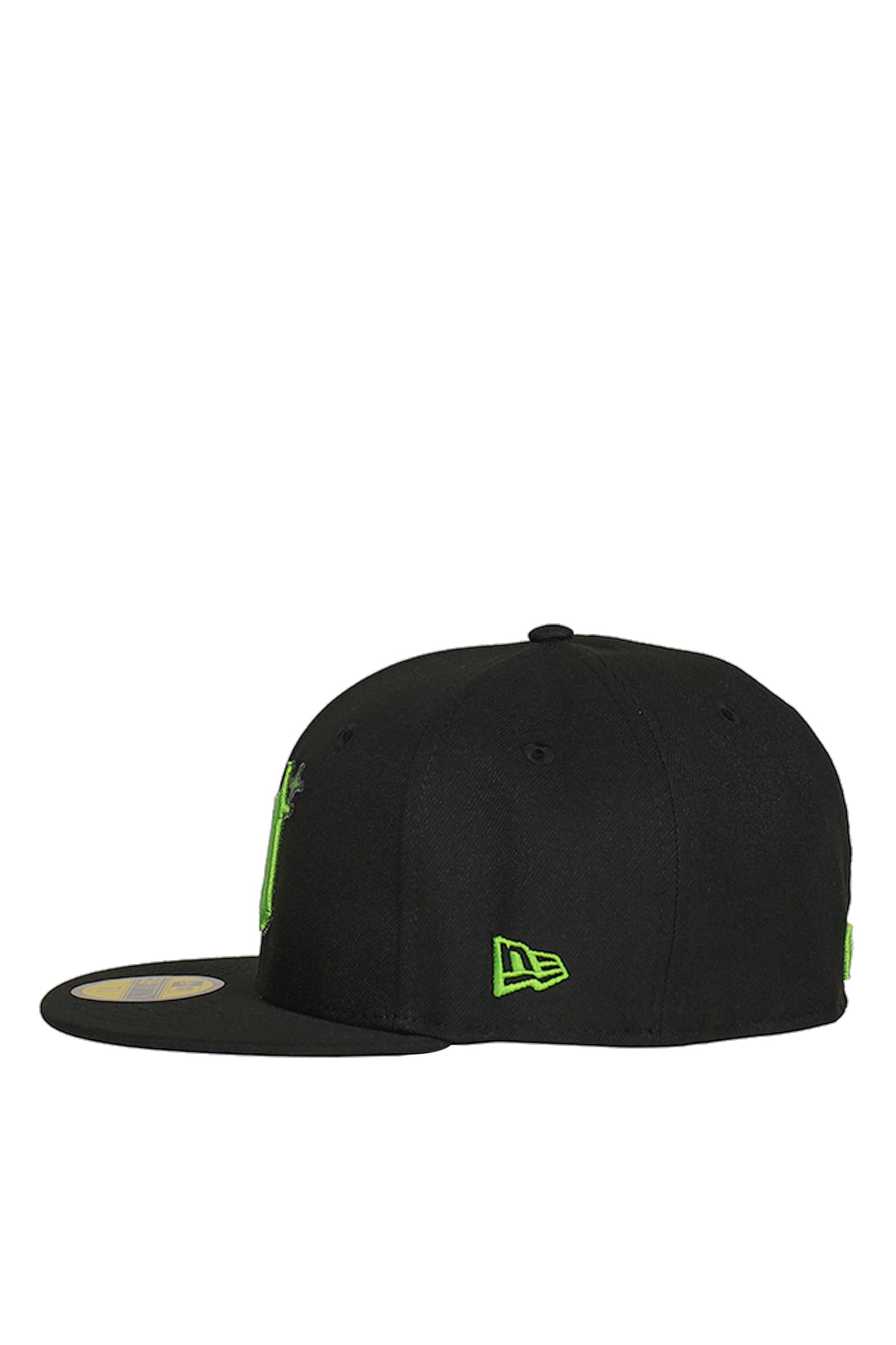 NEWERA 59FIFTY AUTHENTIC LOGO CAP / BLK/LIME