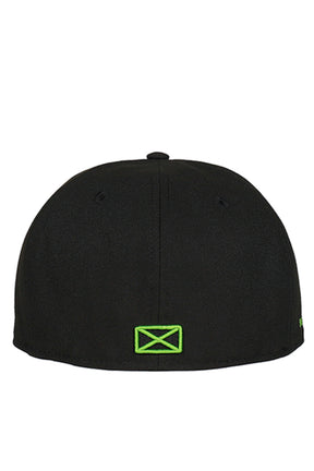 NEWERA 59FIFTY AUTHENTIC LOGO CAP / BLK/LIME