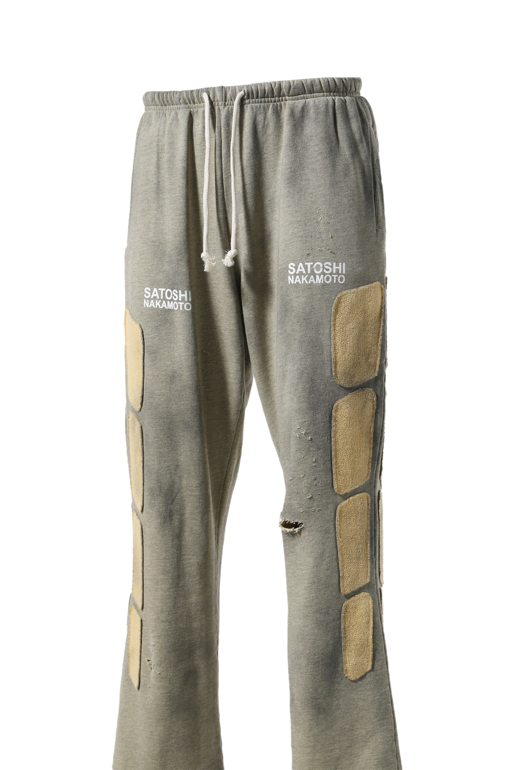 DESTROYED PATCHWORK MOTO SWEATS / HEATHER