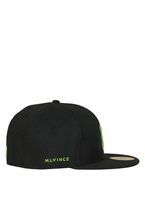 NEWERA 59FIFTY AUTHENTIC LOGO CAP / BLK/LIME