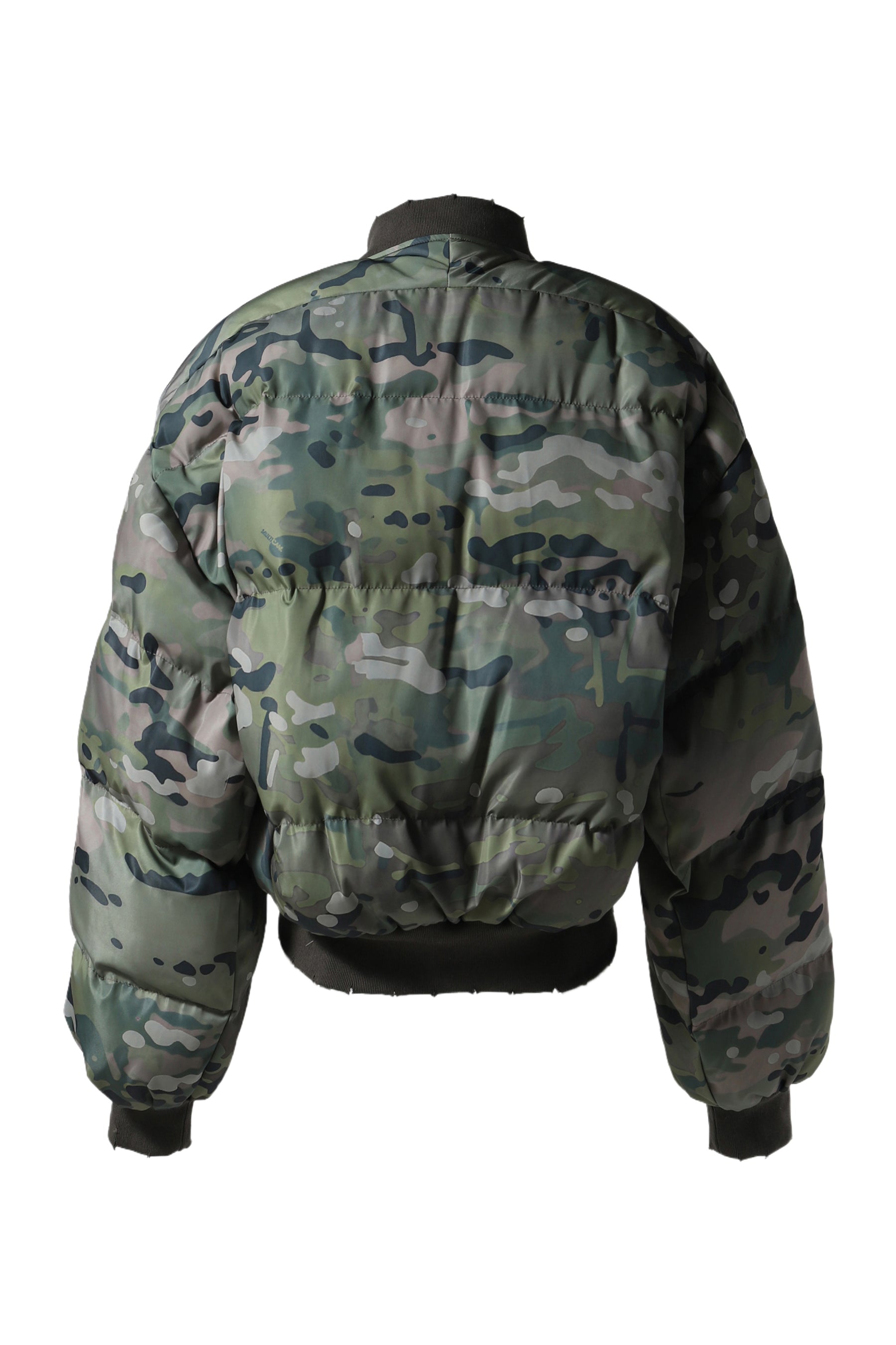 REVERSIBLE PUFFER BOMBER JACKET / KHA CAMO