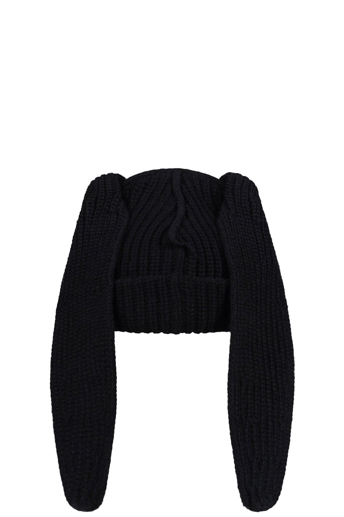 CHUNKY RABBIT BEANIE / BLK