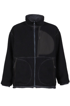 FLEECE LINER NYLON ZIP UP JACKET / WEATHER MJ CONNECTION / BLK 
