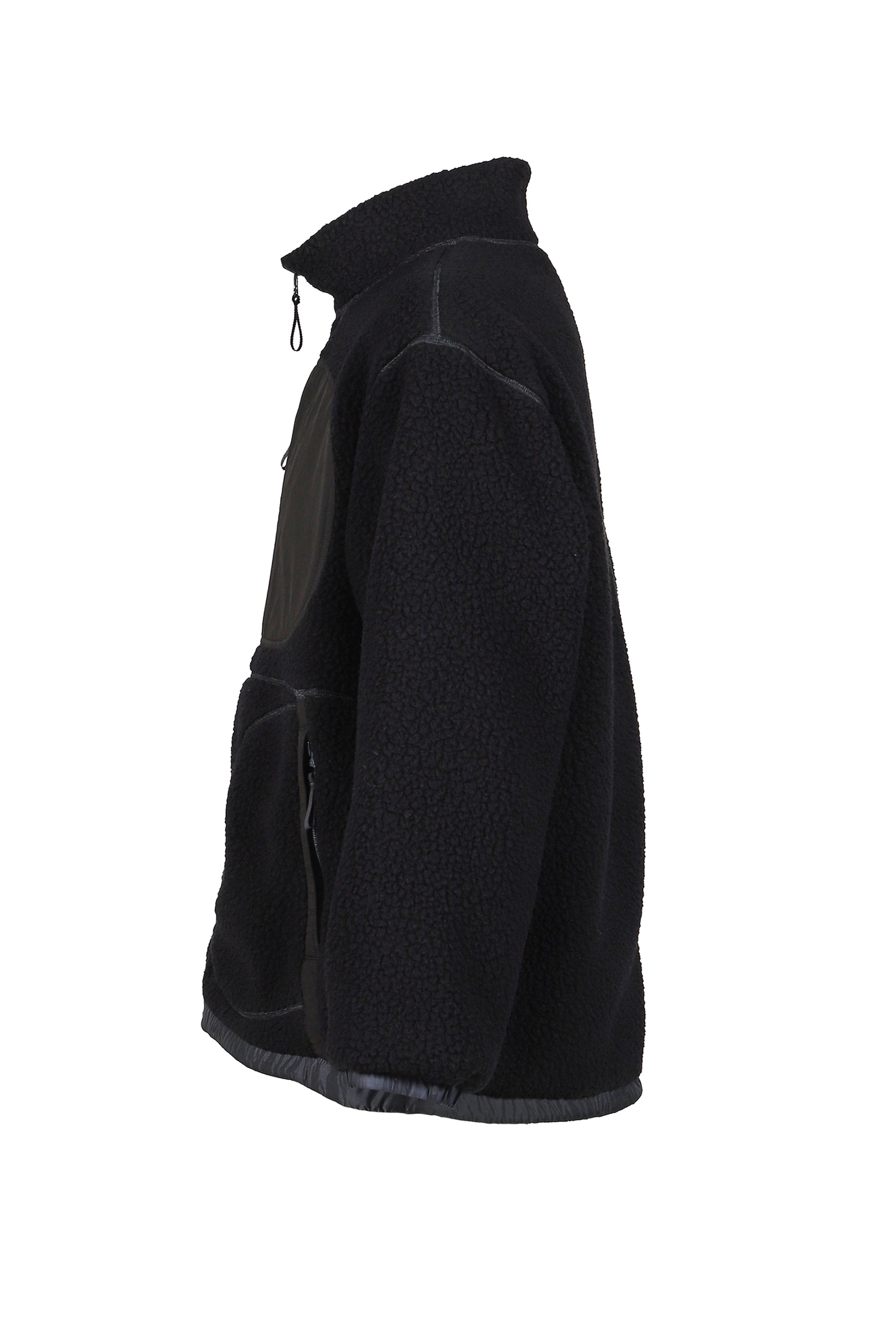 FLEECE LINER NYLON ZIP UP JACKET / WEATHER MJ CONNECTION / BLK 