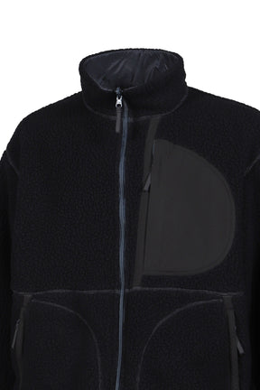 FLEECE LINER NYLON ZIP UP JACKET / WEATHER MJ CONNECTION / BLK 