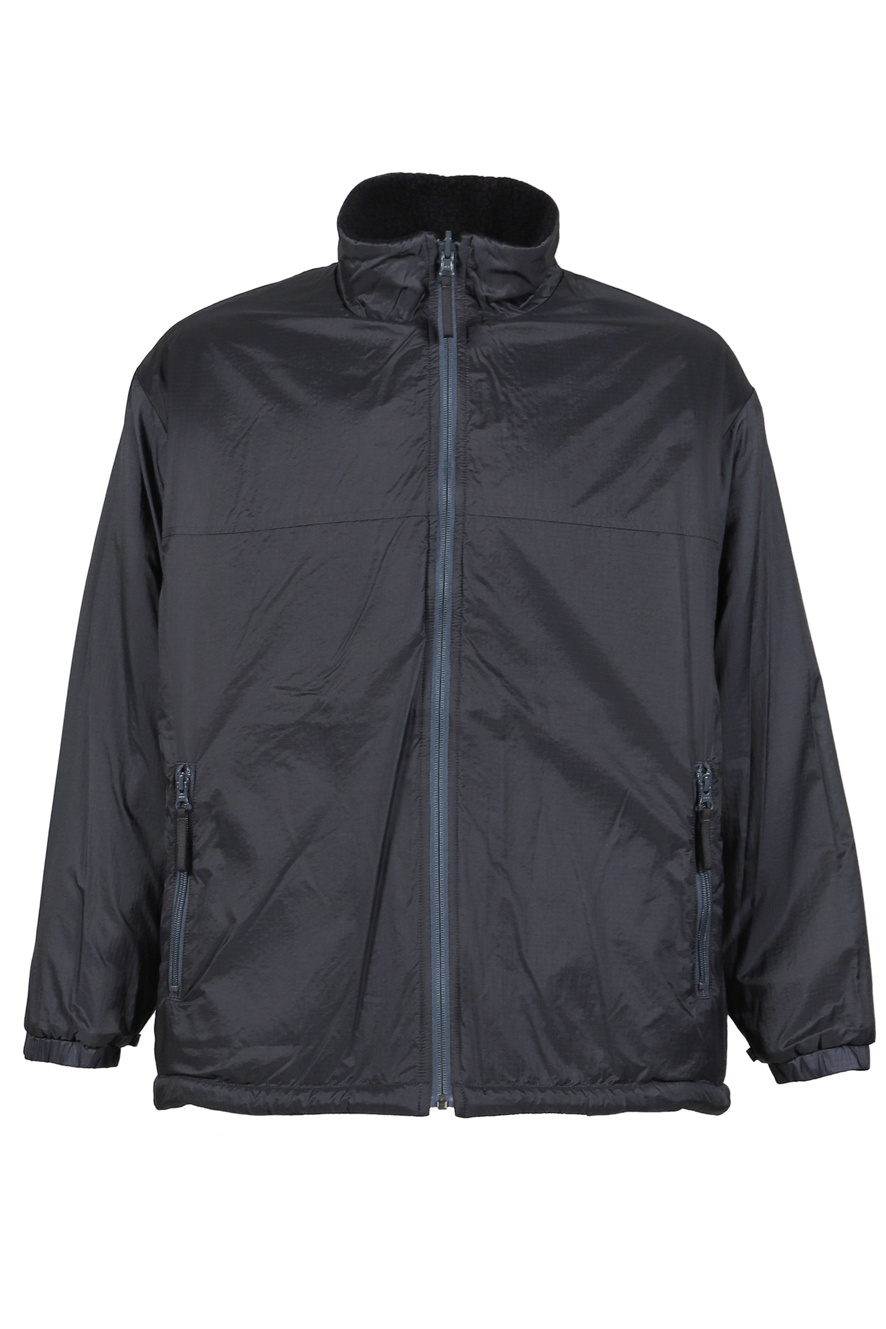 FLEECE LINER NYLON ZIP UP JACKET / WEATHER MJ CONNECTION / BLK 