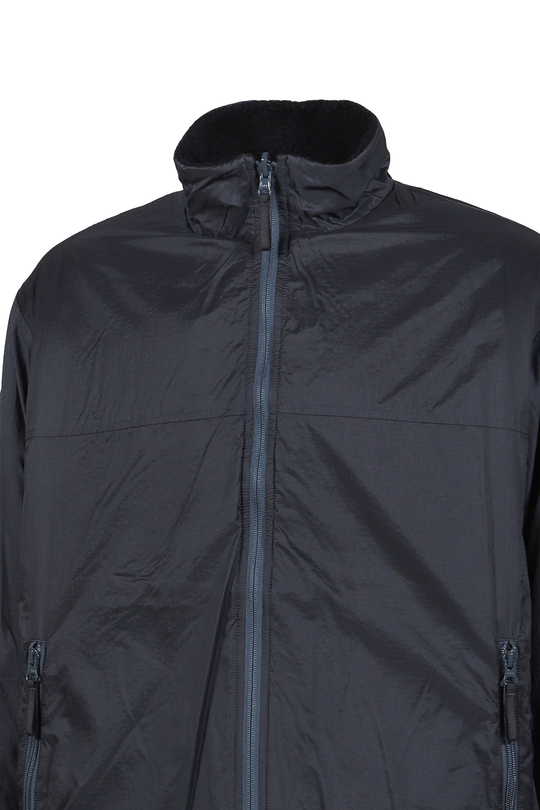 FLEECE LINER NYLON ZIP UP JACKET / WEATHER MJ CONNECTION / BLK 