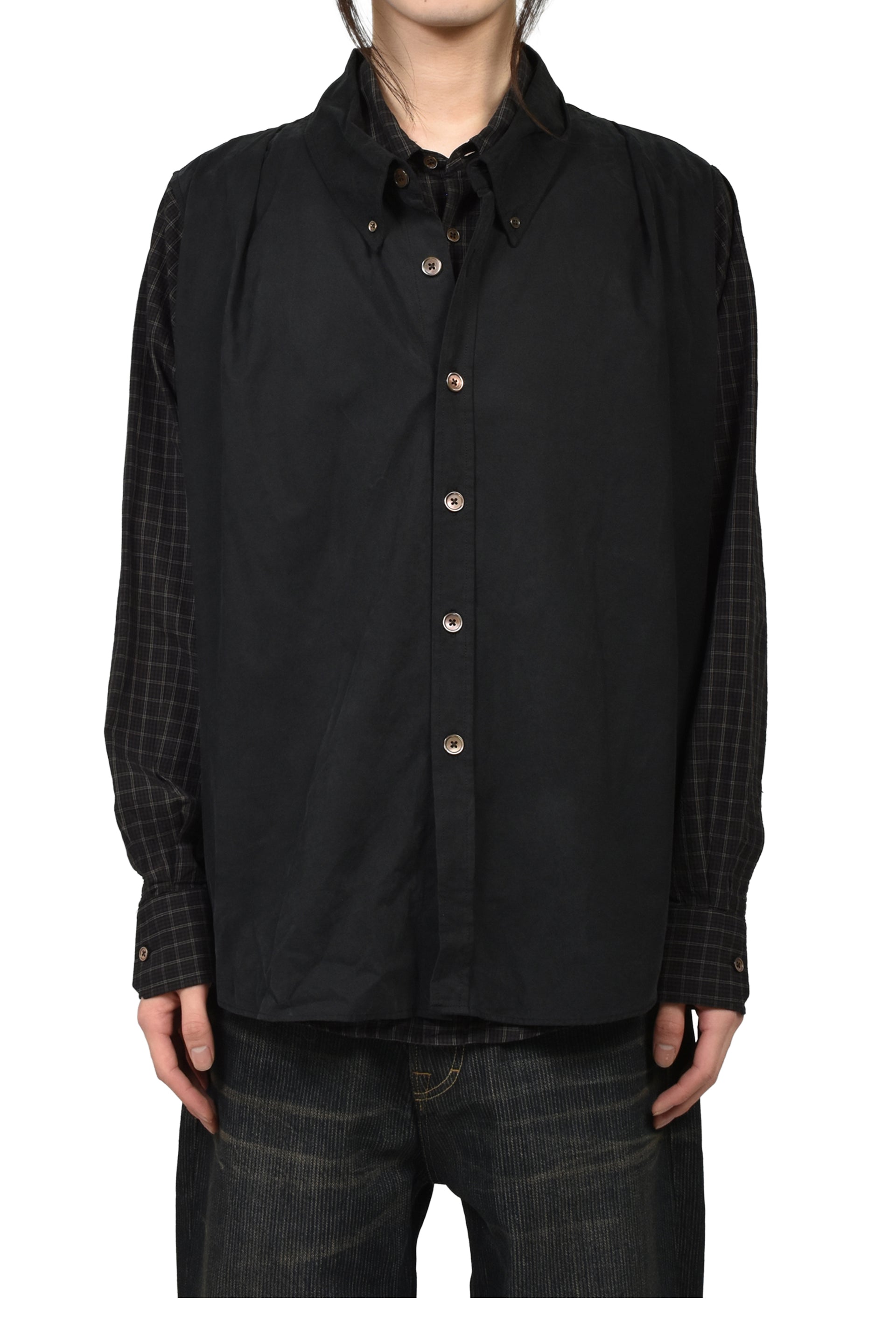 DOUBLE BORROWED SHIRT / BRW BLK