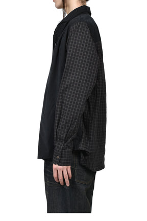 DOUBLE BORROWED SHIRT / BRW BLK