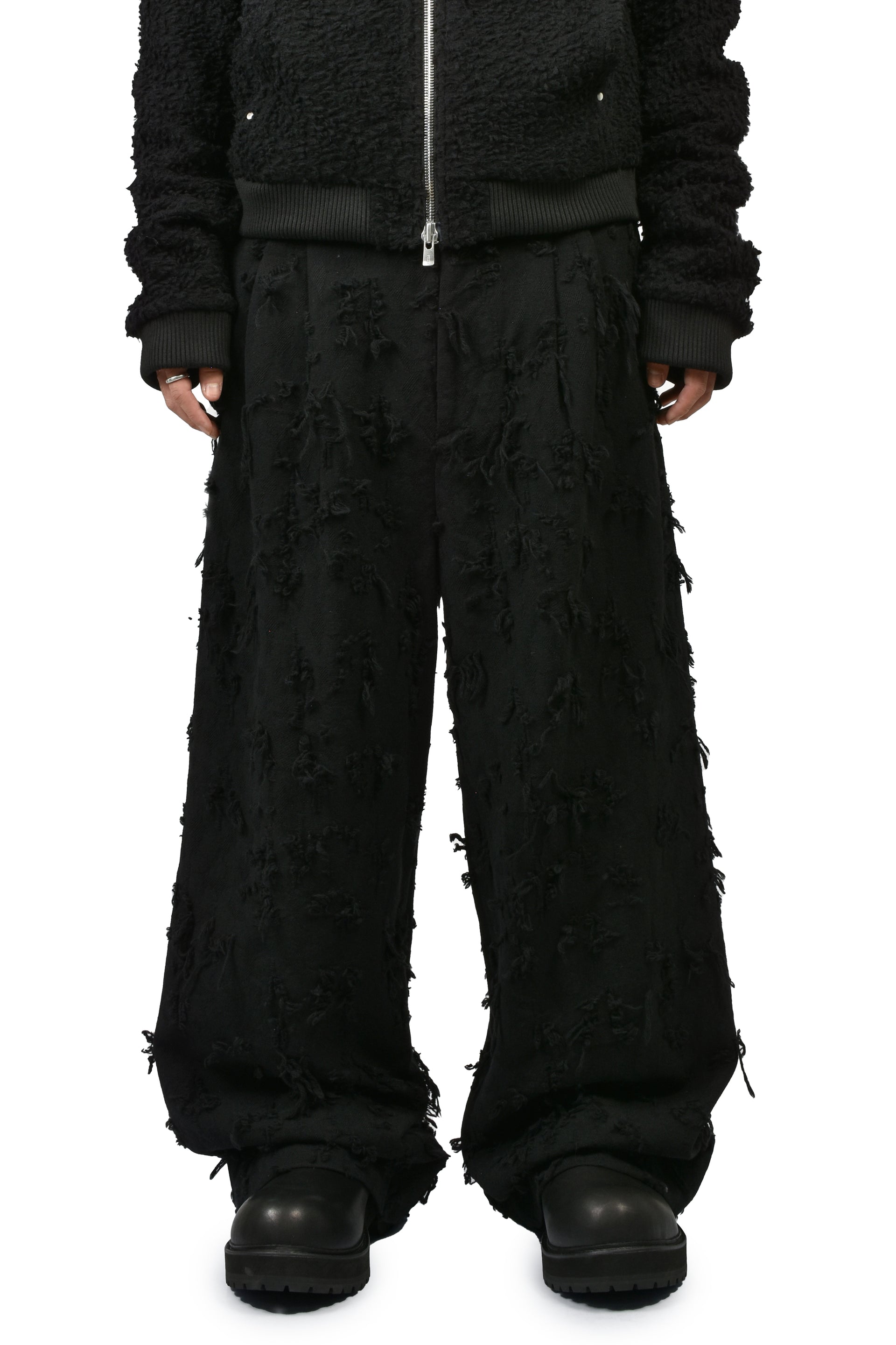 BORO JACQARD SLACKS / BLK