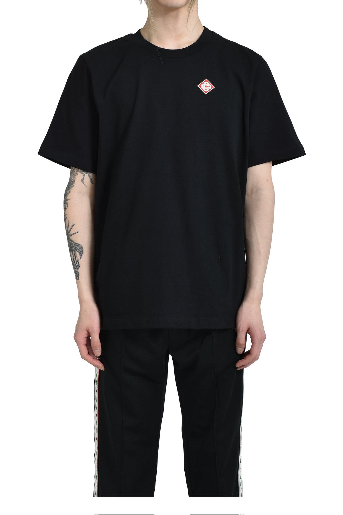 DIAMOND LOGO PATCH T-SHIRT / BLK