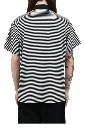STRIPED POLO SHIRT / WHT