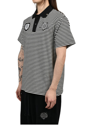 STRIPED POLO SHIRT / WHT