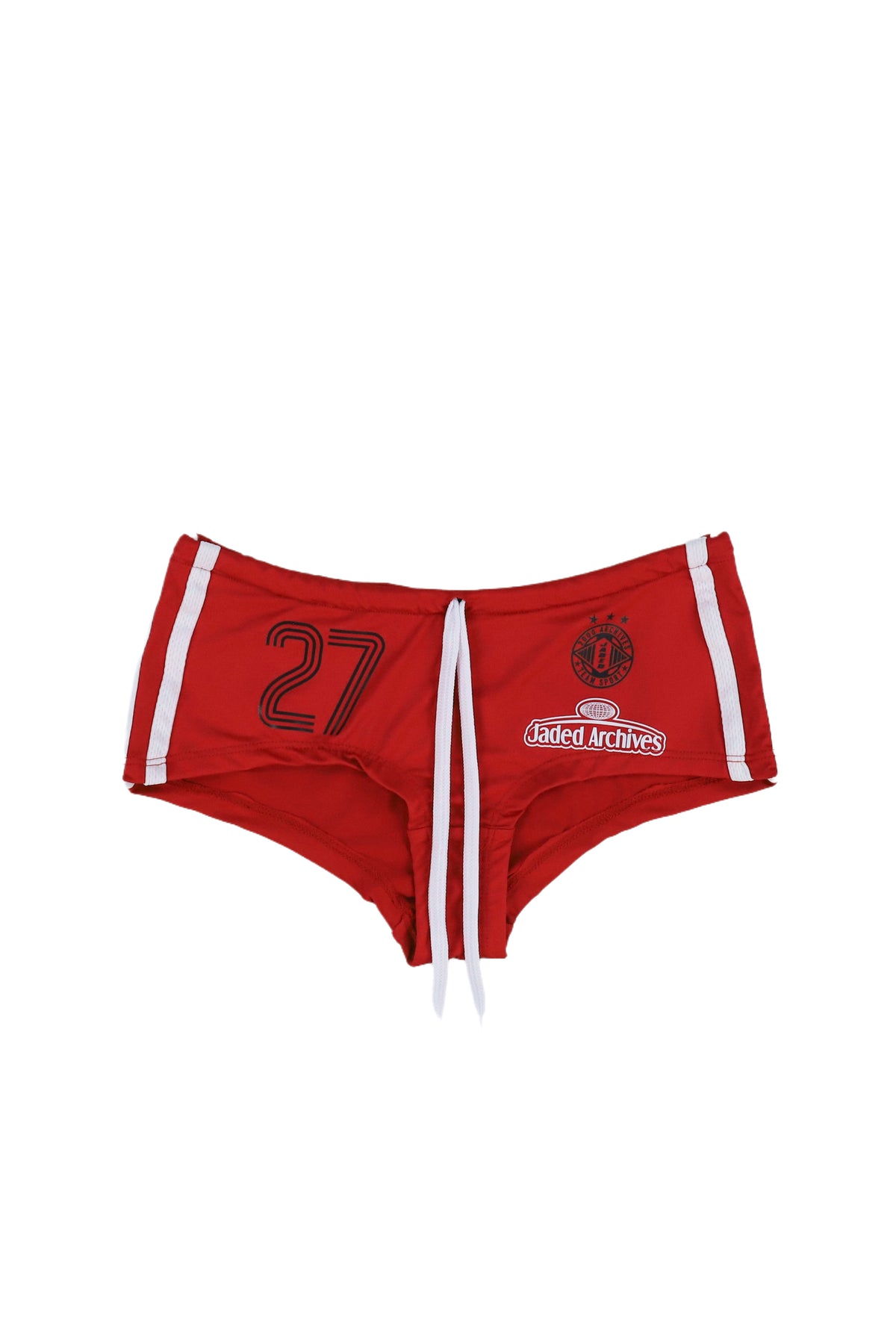 NOT YOUR CHEERLEADER FOOTBALL MINI SHORTS / RED