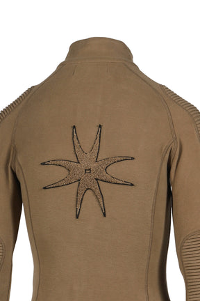 STARFISH PATCH BIKER JACKET / SAND
