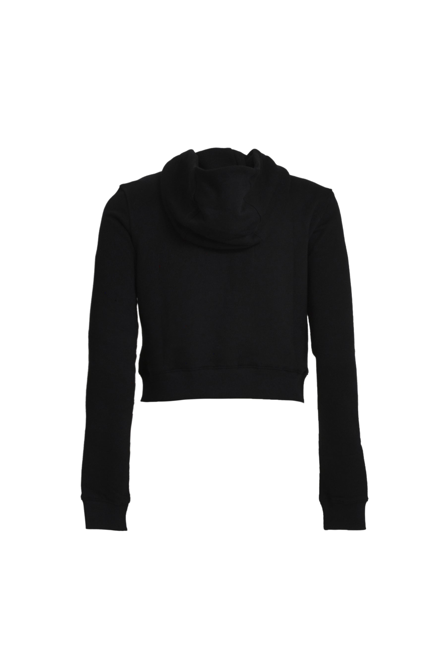 CROPPED HOODIE ZIP-UP / BLK