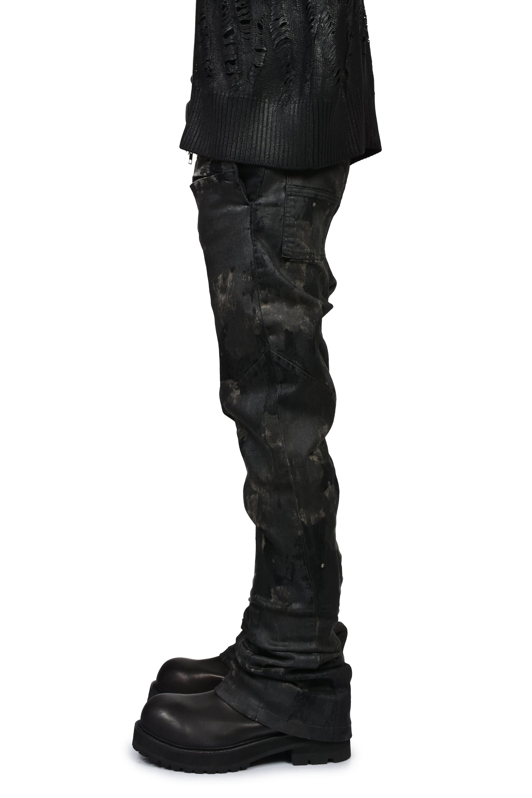 RUSTY WAXED FLARE CUT / RUSTY BLK