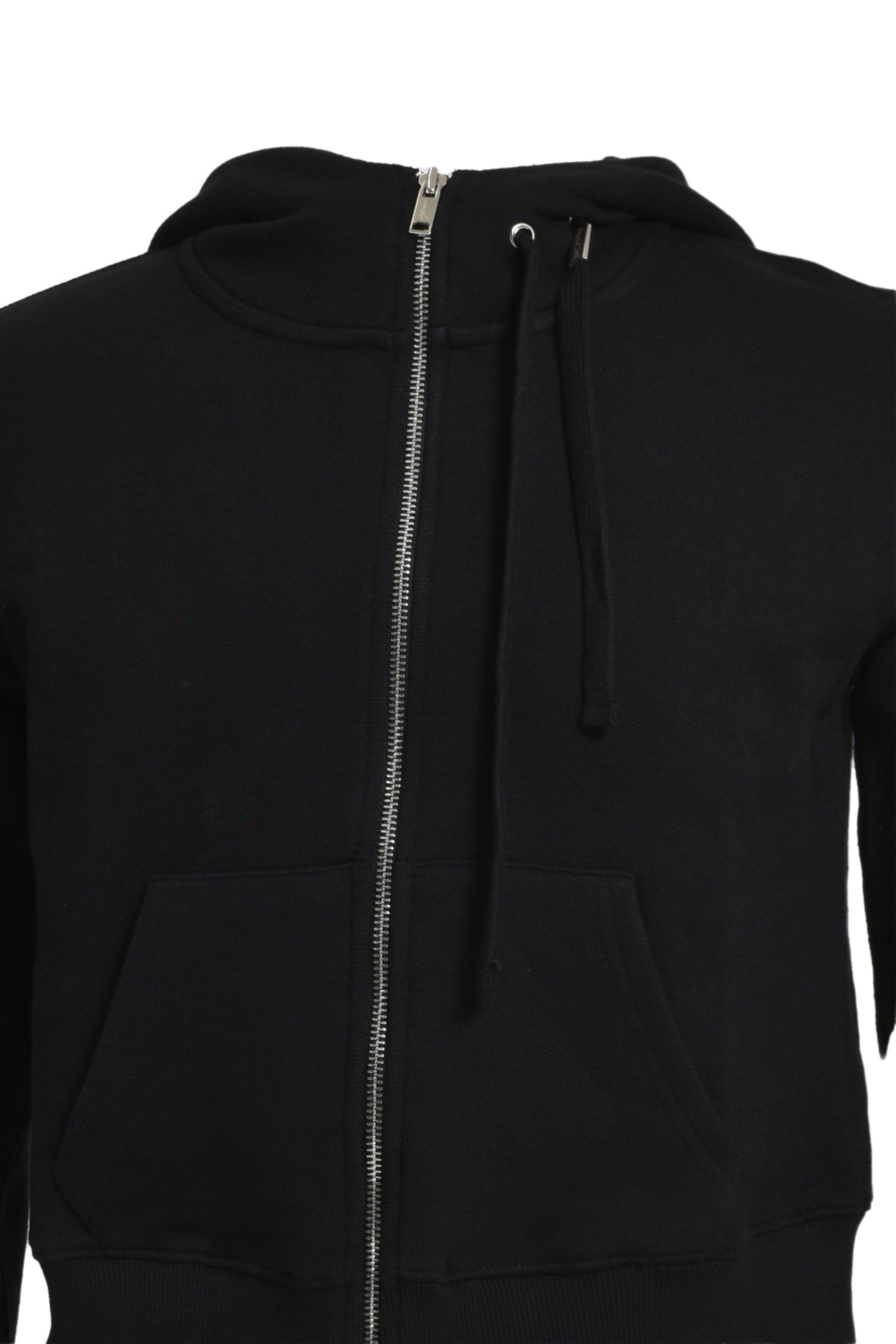 CROPPED HOODIE ZIP-UP / BLK