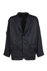 TECH LOOSE 2B JACKET FLANNEL / D.NVY