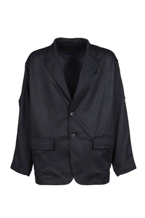 TECH LOOSE 2B JACKET FLANNEL / D.NVY