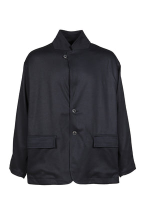TECH LOOSE 2B JACKET FLANNEL / D.NVY