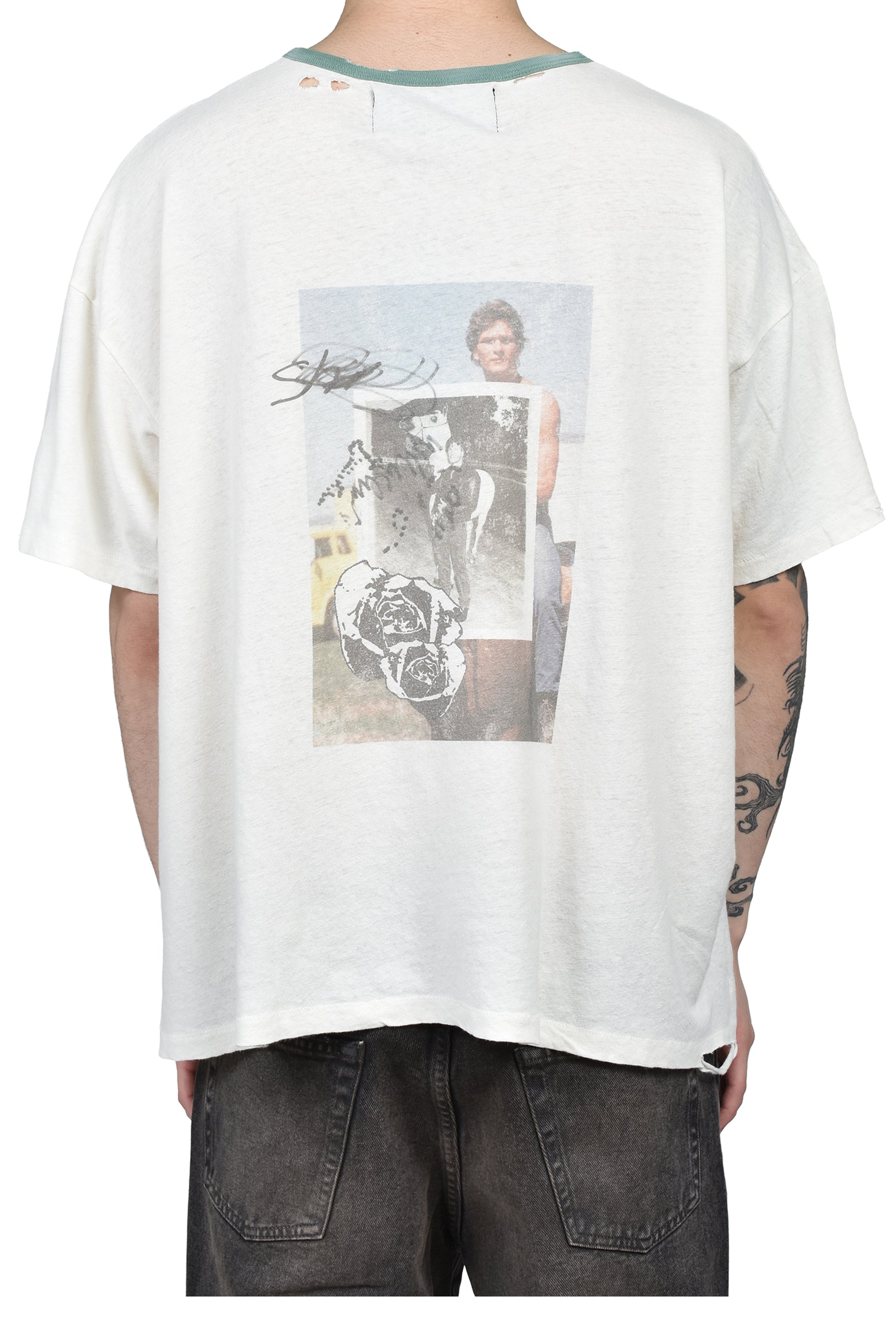 BACK TO LIFE RINGER TEE / WHT