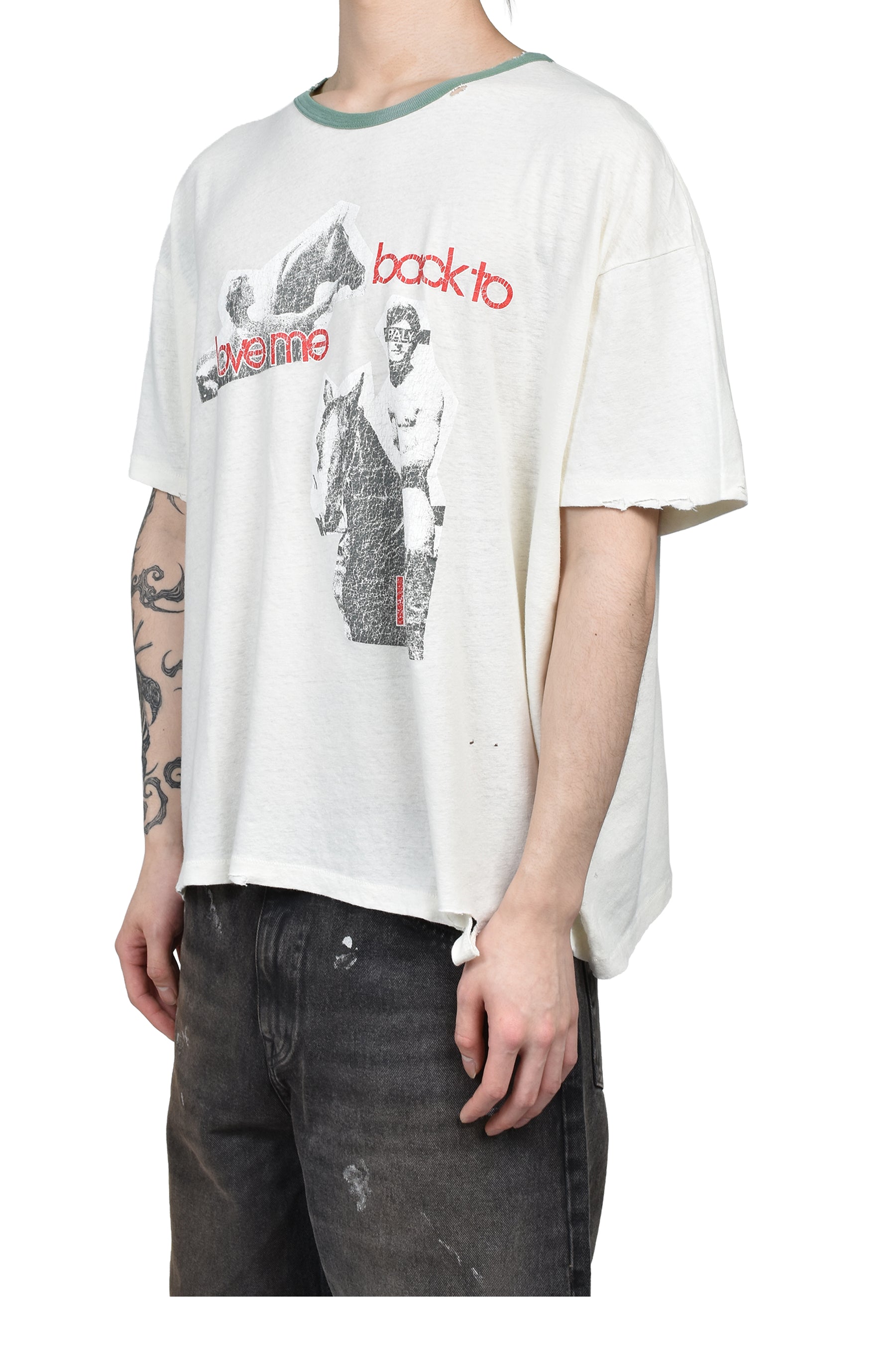 BACK TO LIFE RINGER TEE / WHT