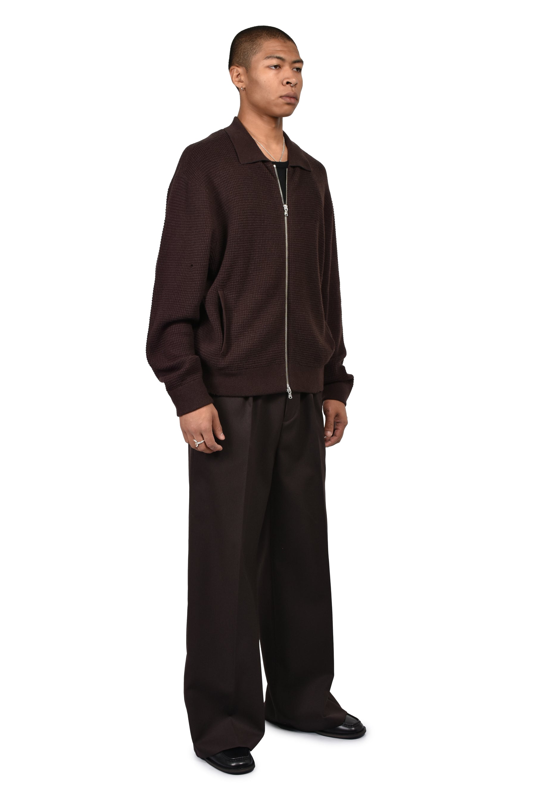 CITIES' ZIP CARDIGAN / ESPRESSO