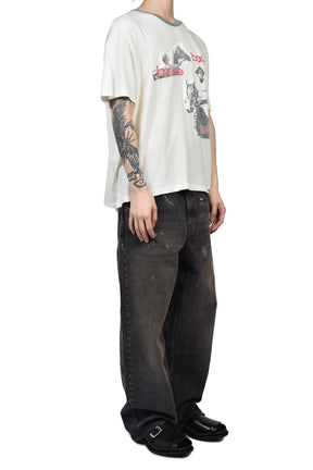 BACK TO LIFE RINGER TEE / WHT