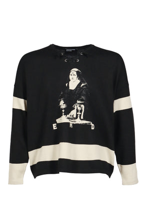 THEY BROKE ME HOCKEY JERSEY SWEATER / BLK STONE
