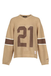 KNIT FOOTBALL TOP / BEI