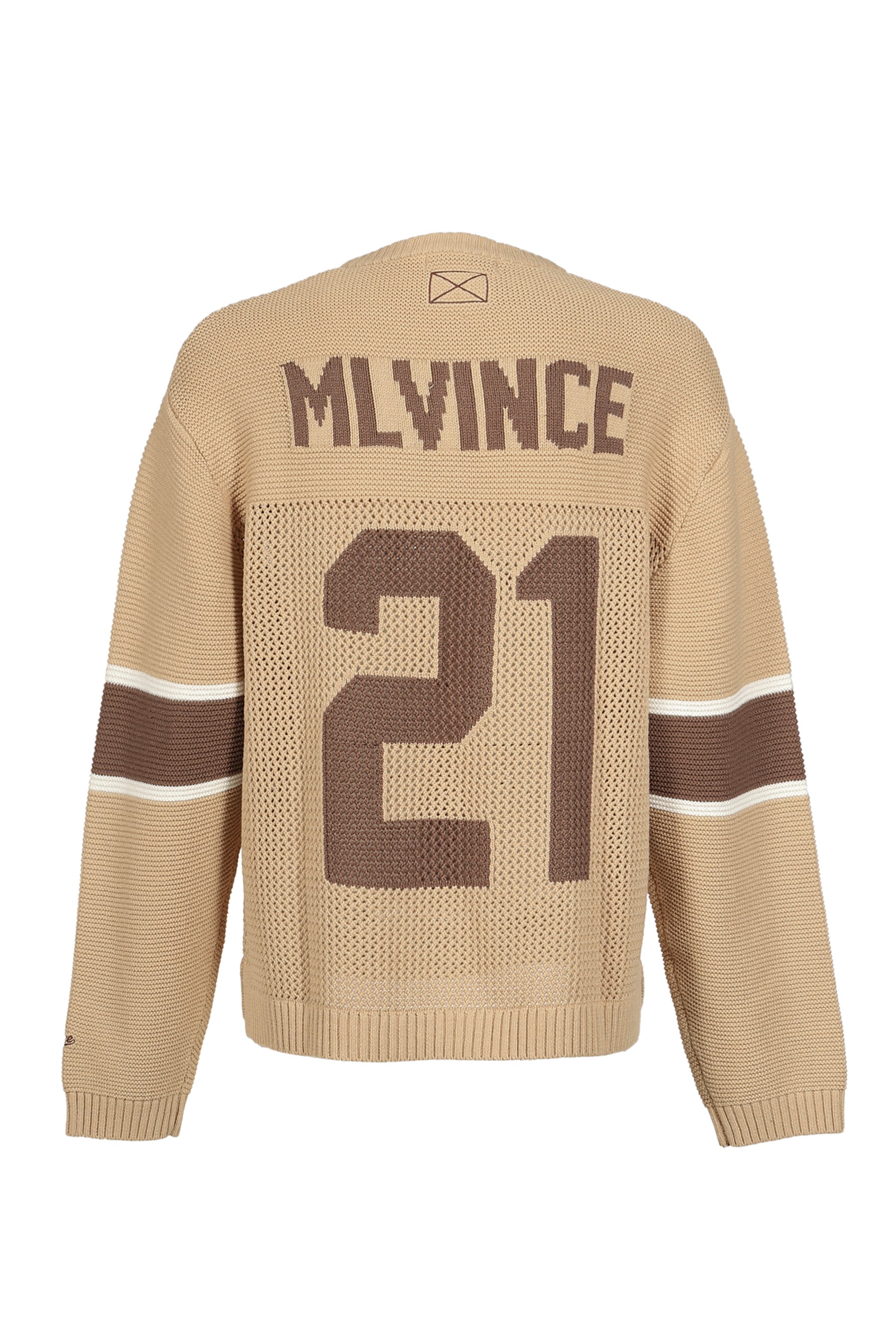 KNIT FOOTBALL TOP / BEI
