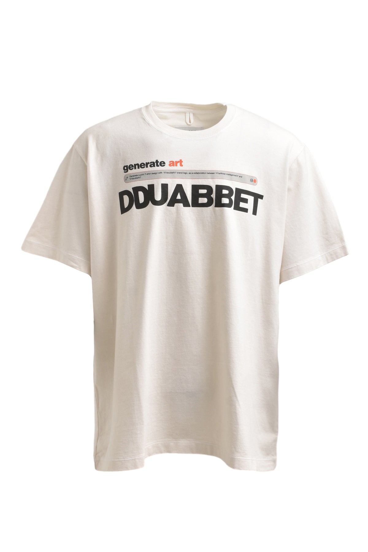AI-GENERATED "DOUBLET" LOGO T-SHIRT / WHT
