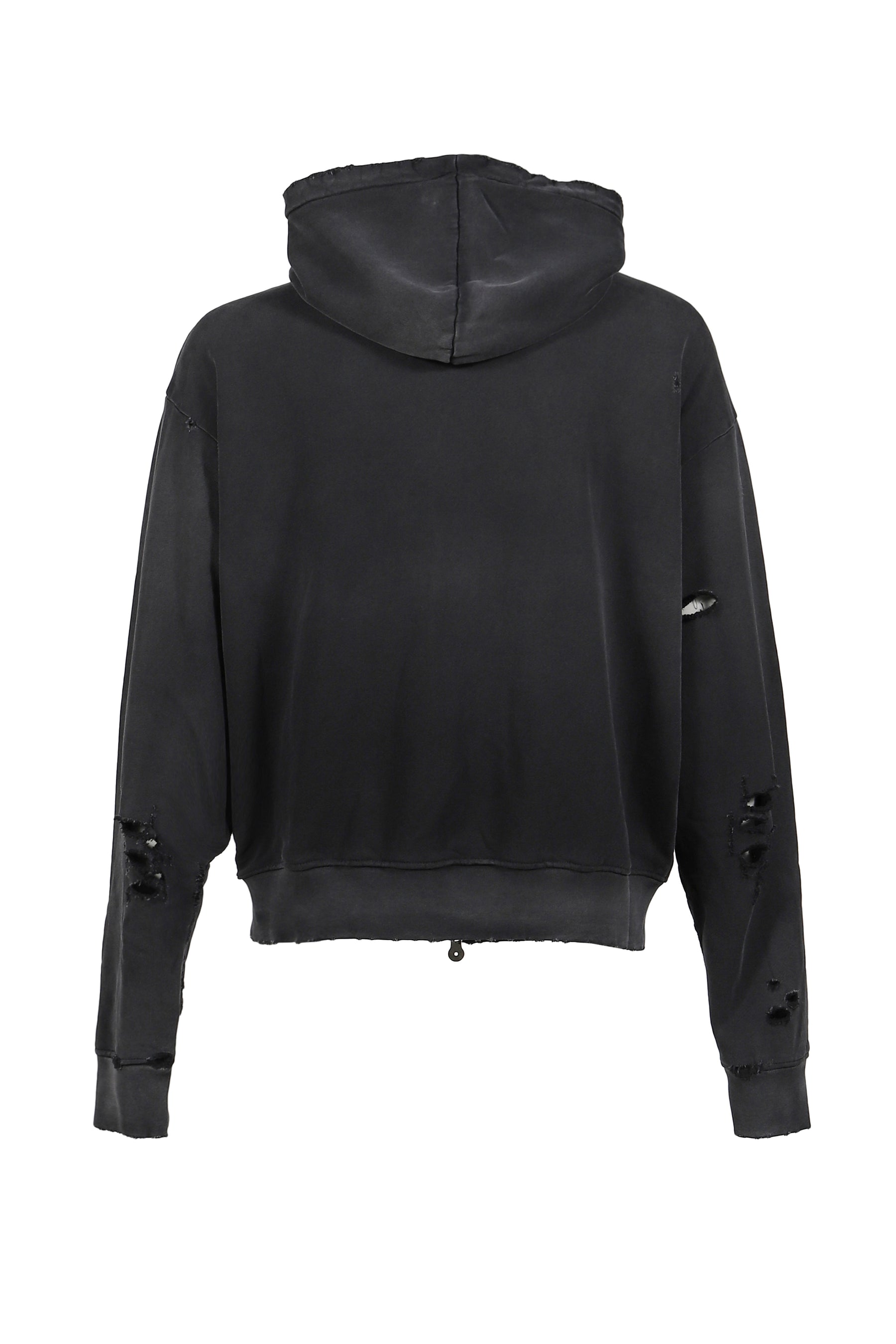 ELLIOTT ZIP UP HOODIE / WASHED BLK